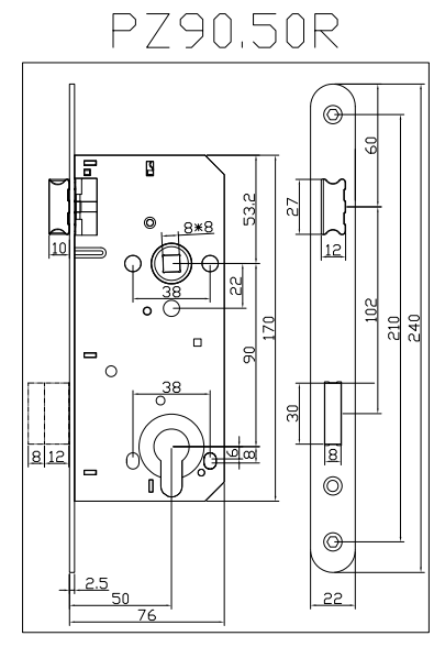 PZ90.50R ドアロック